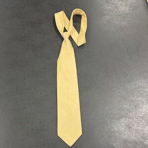 Hugo Boss Beige and Gold Geometric Tie